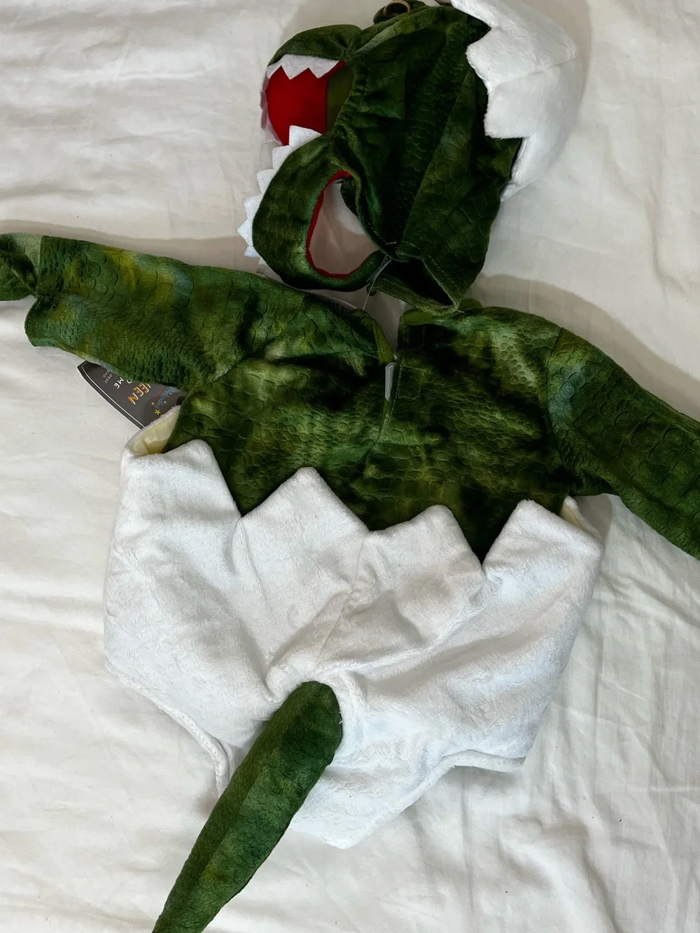 NWT Pottery Barn Kids Green T Rex Dino Egg Halloween Costume Baby Infant 0-6 mo